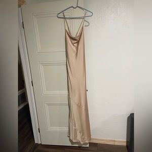 Show me your mumu champagne luxe bridesmaid dress